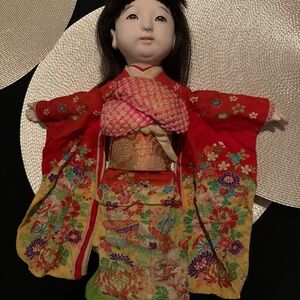 19th century Antique Japanese Ichimatsu geisha girl porcelain doll w/full kimono